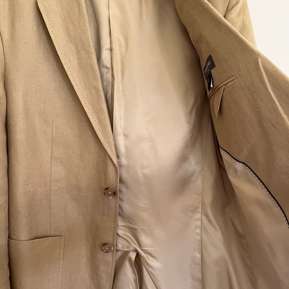 VINTAGE BANANA REPUBLIC MENS LINEN BLAZER - Picture 3 of 14